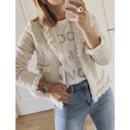  Chaqueta Tweed Cream (Ref.3215) [1]