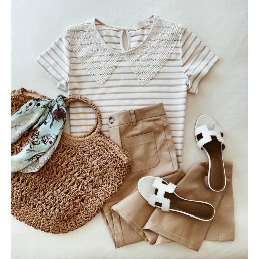 Camiseta Navy Beige (Ref.5562)