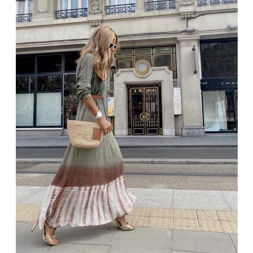 Vestido Tie Dye Kaki (Ref 5453)