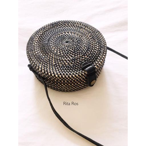 Bolso Redondo Rattán Black (Ref. 1375) [3]
