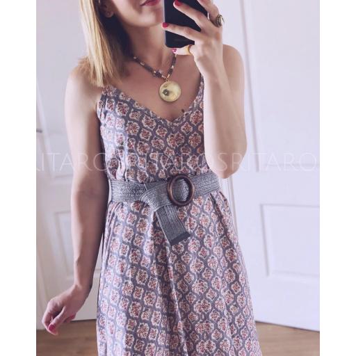 Vestido Grey&Flowers (Ref. 2197)