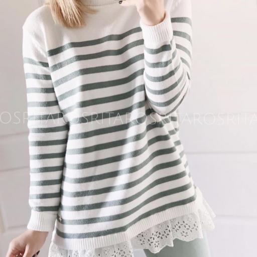 Jersey Encaje & Rayas (Ref. 3006)