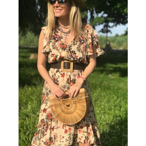 Vestido largo Flowers Tierra (Ref.1421) [1]