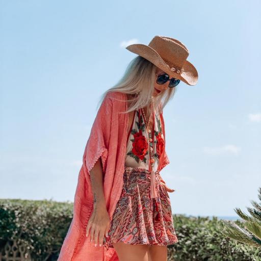 Kimono Lino Coral (Ref. 4123) [1]