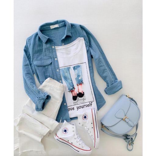 Camiseta Jeans (Ref.5472)