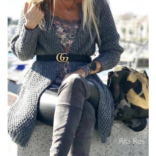 Chaqueta Larga Punto Grueso (Ref. 1082-B) [1]