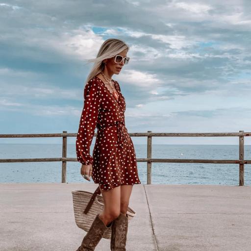 Vestido Cruzado Camel Dots (Ref.4189) [3]