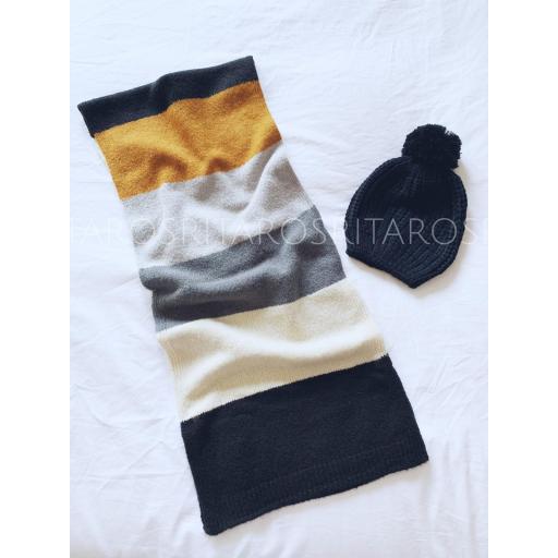 Conjunto Bufanda + Gorrito (Ref. 1896)