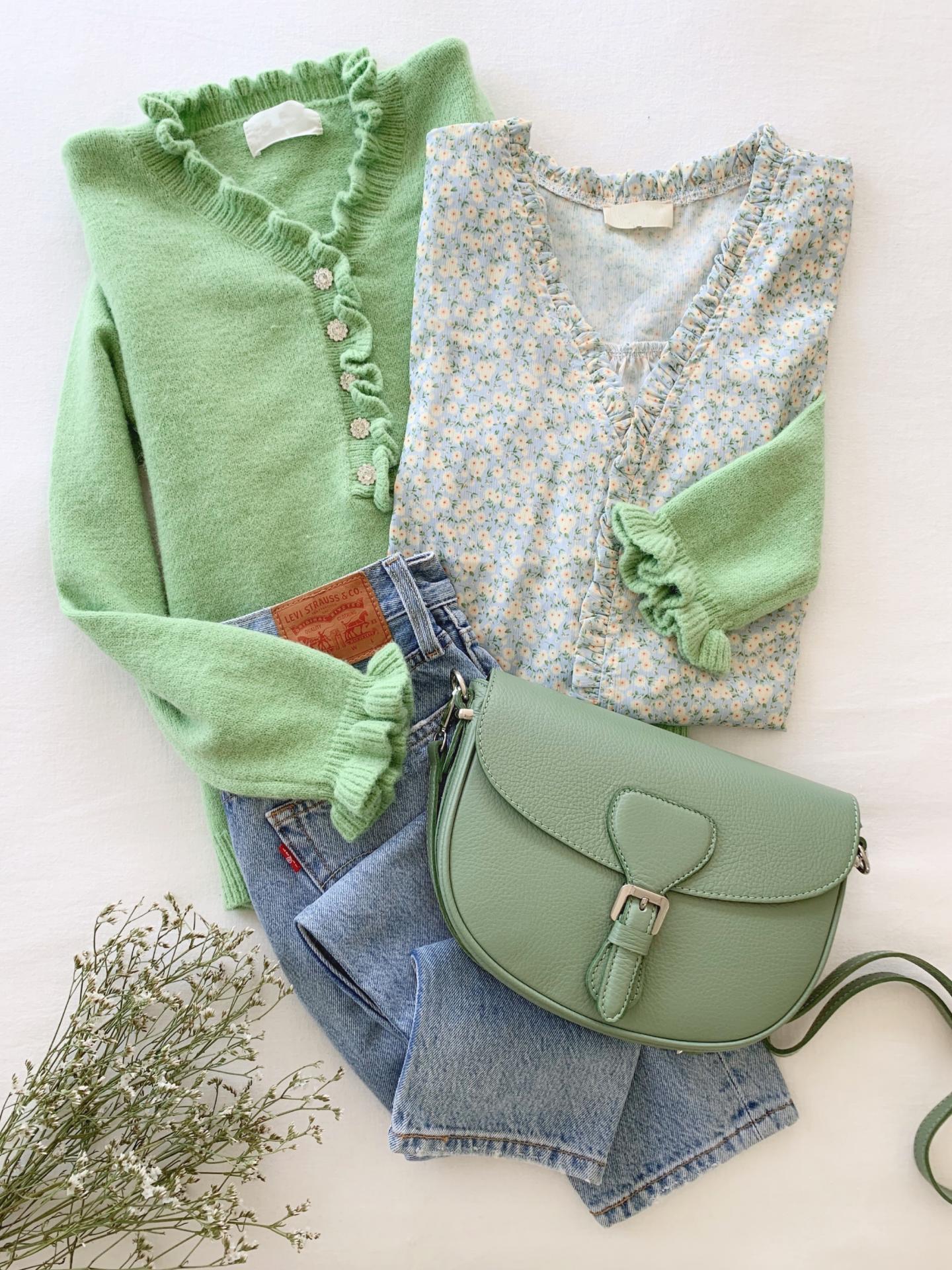 Blusa Green Flowers (Ref. 5385)