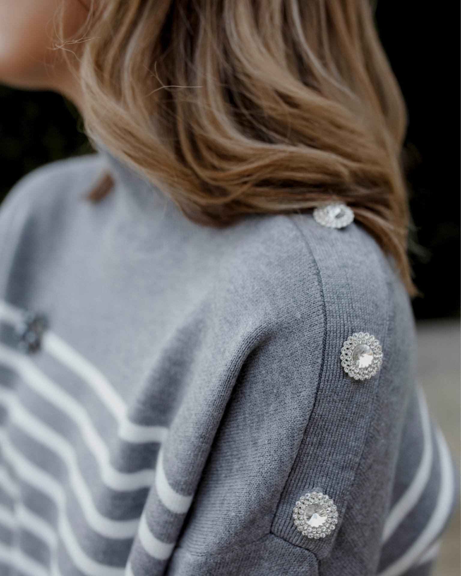 Jersey Navy & Glitter Buttons (Ref.4739)