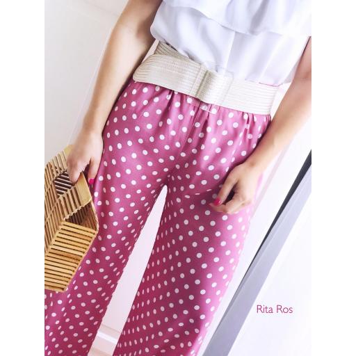 Pantalón lunares Frambuesa (Ref. 1452)