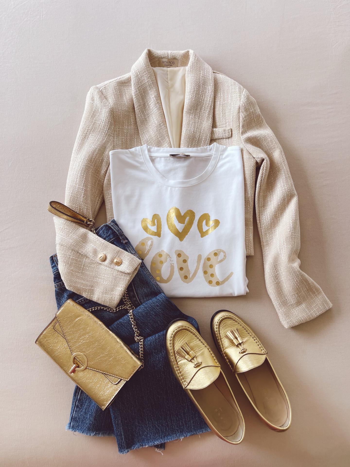 Camiseta Gold Love (Ref.6795)