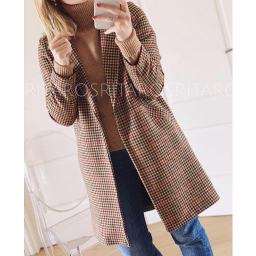Abrigo Camel Cuadros (Ref. 1817) [2]