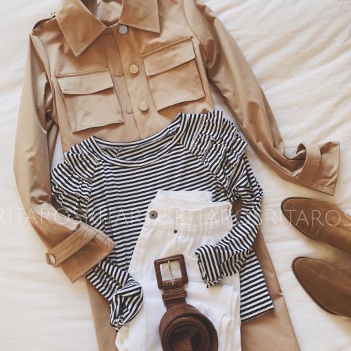 Camiseta Rayas & Volantes (Ref.3195)