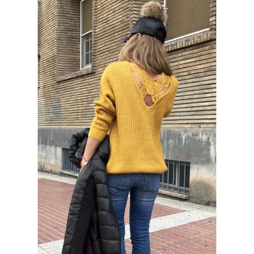 Jersey Tricotado Encaje Cruzado Espalda (Ref. 1025)