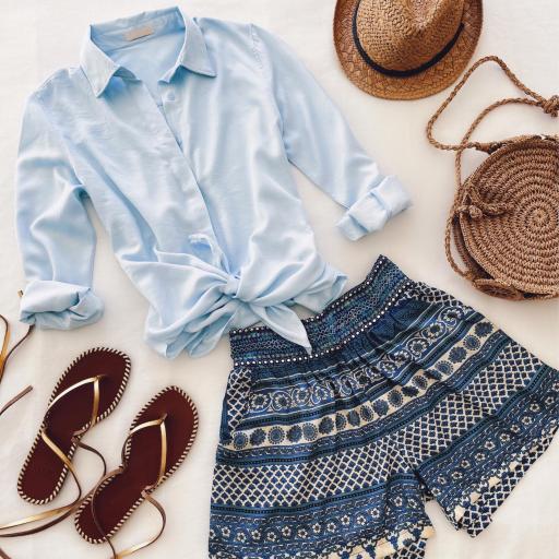 Short Blue Silk (Ref.5665)