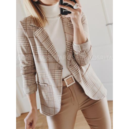 Americana Cuadro Camel (Ref.3137)