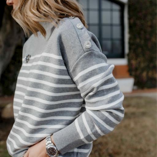 Jersey Navy & Glitter Buttons (Ref.4739) [1]