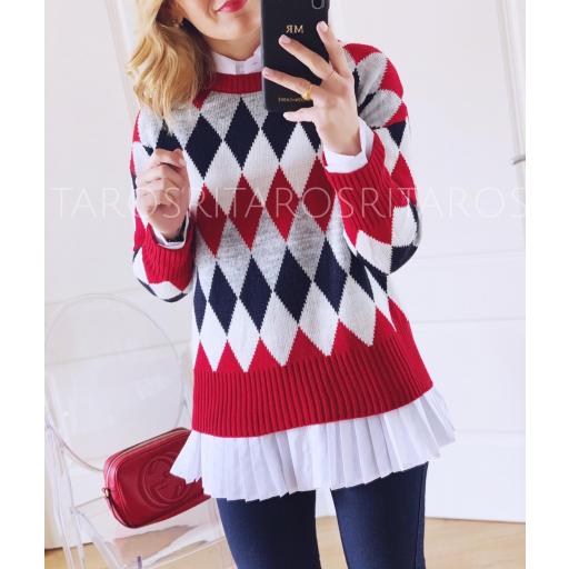 Jersey Rombos Rojo (Ref.1819)