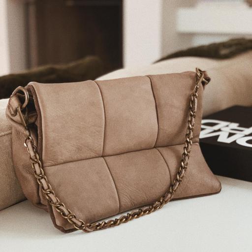 Bolso Piel Taupe (Ref.5372)