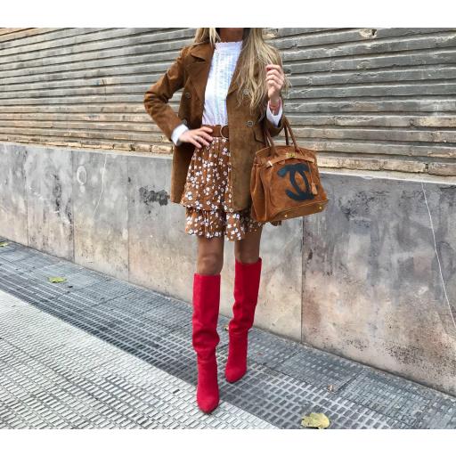 Falda Corta con Volantes y Estampado de Florecitas (Ref.  1064) [1]