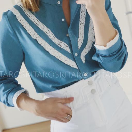 Blusa Crochet & Denim (Ref.3172) [1]