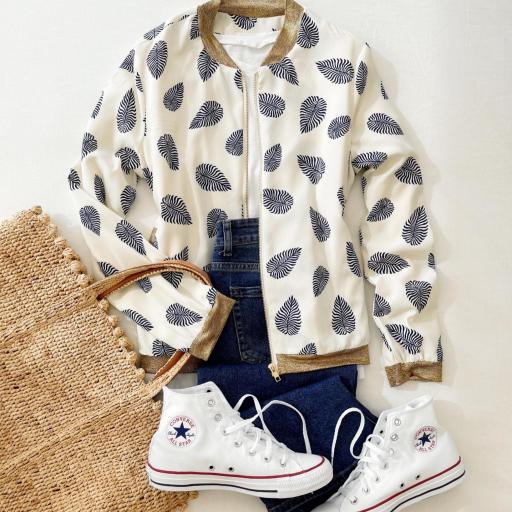 Bomber Blue Leaves (Ref.6116)