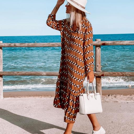 Vestido Geometric Camel (Ref.5766) [1]