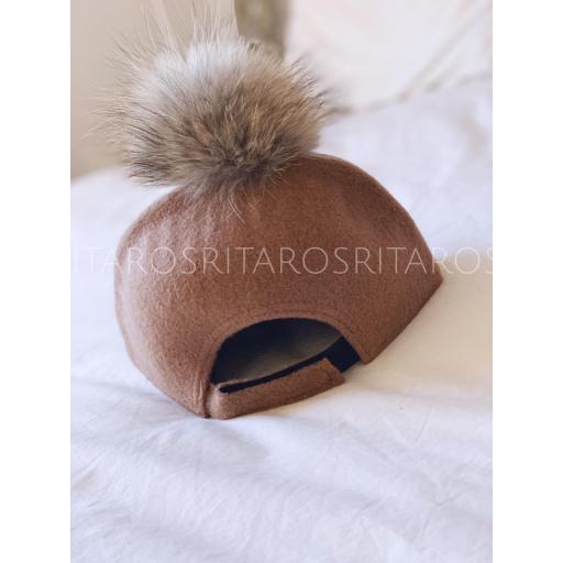 Gorra Paño Pompón Natural (Ref. 1788) [2]