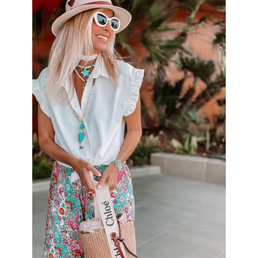 Blusa Volantes Crepe (Ref.5546)