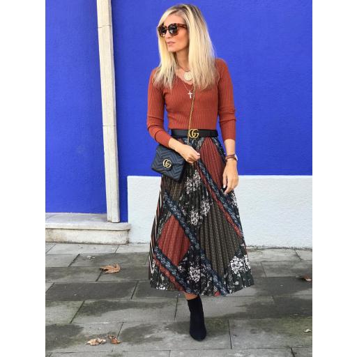 Falda Midi Plisada (Ref. 1701)