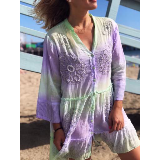 Kaftán Pedrería Lima & Lila (Ref. 1591) [1]