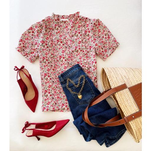 Blusa Flowers in Red (Ref.5541) [3]