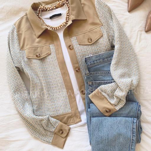 Chaqueta Tweed & Camel (Ref.3180)