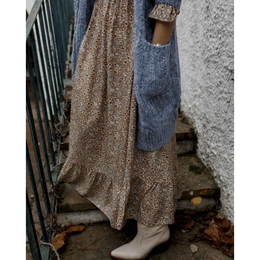 Vestido Camel & Blue (Ref.4318)