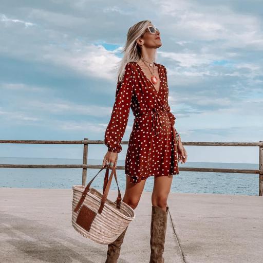 Vestido Cruzado Camel Dots (Ref.4189) [2]