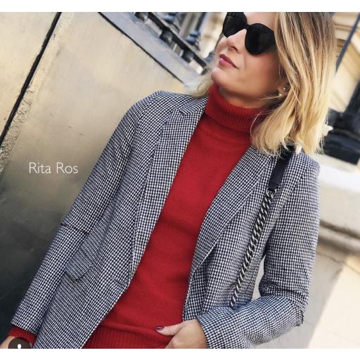 Americana Cuadro Vichy Blanco y Negro (Ref. 1046) [2]