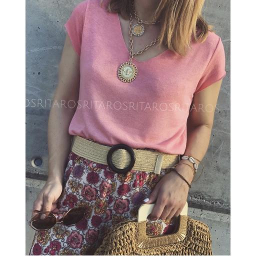 Camiseta Pico Hilo Plateado (Ref.1930) [1]