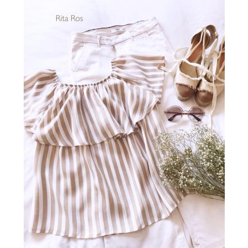 Blusa Rayas Hombros descubiertos (Ref. 1460) [1]