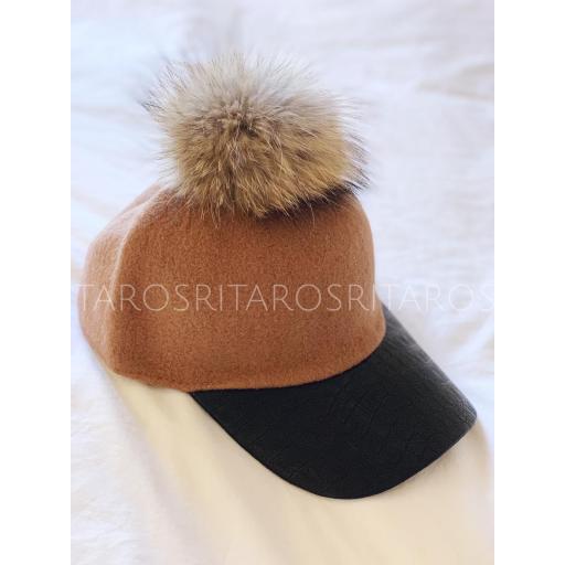 Gorra Paño Pompón Natural (Ref. 1788) [1]