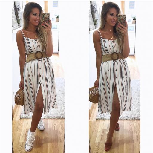 Vestido Midi Rayas (Ref. 1569)