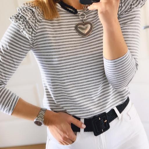 Camiseta Rayas & Volantes (Ref.3195) [2]