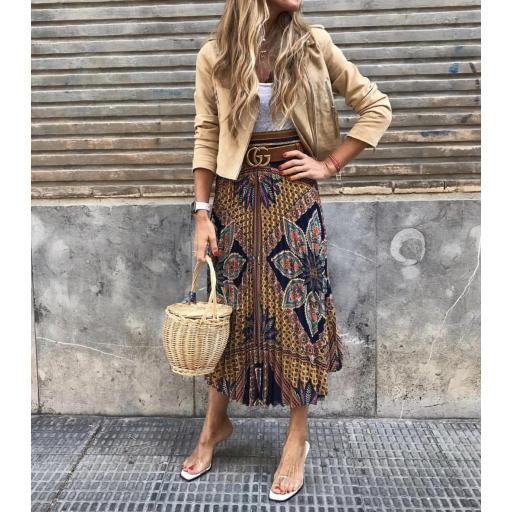 Falda Plisada Flor (Ref. 1690)