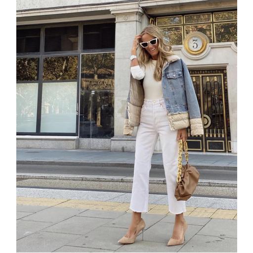 Abrigo Denim & Plumas (Ref.4283) [2]