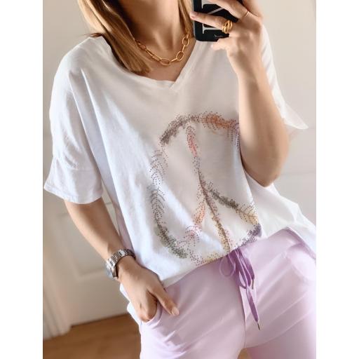 Camiseta Oversize Peace (Ref.3270)