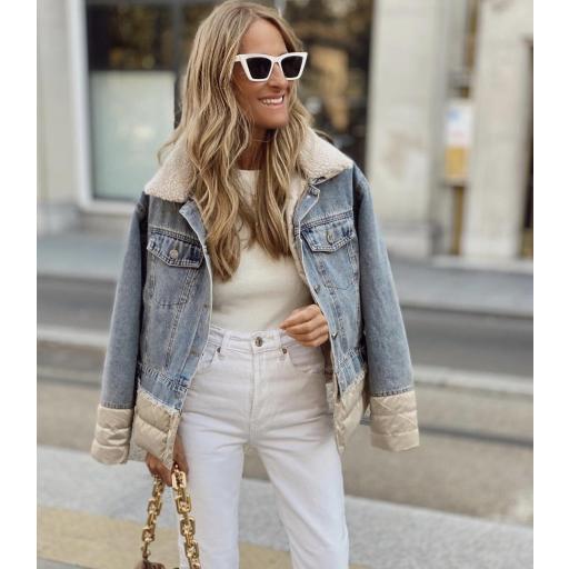 Abrigo Denim & Plumas (Ref.4283) [1]