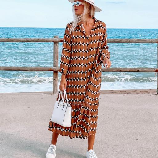 Vestido Geometric Camel (Ref.5766) [3]