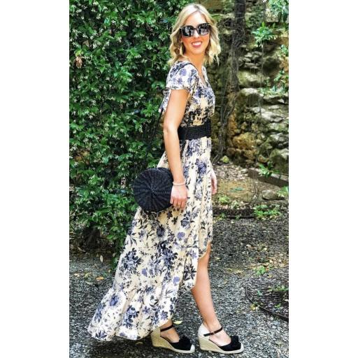 Vestido largo Flowers Black (Ref. 1435) [2]