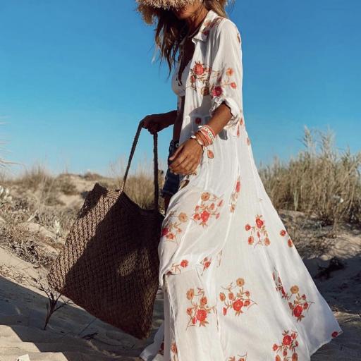 Vestido Kimono Largo Velvet (Ref.4117)