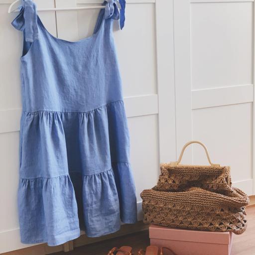 Vestido Linen Lazos (Ref.4087)